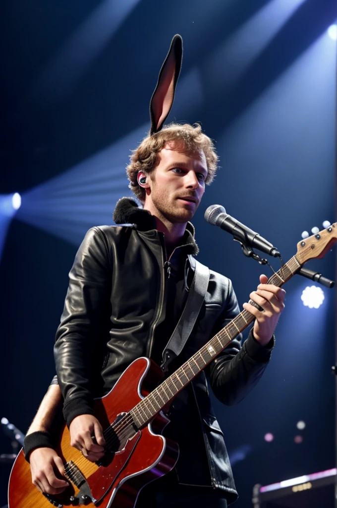 Un lapin noir habillé comme s’il allait au concert de Coldplay 