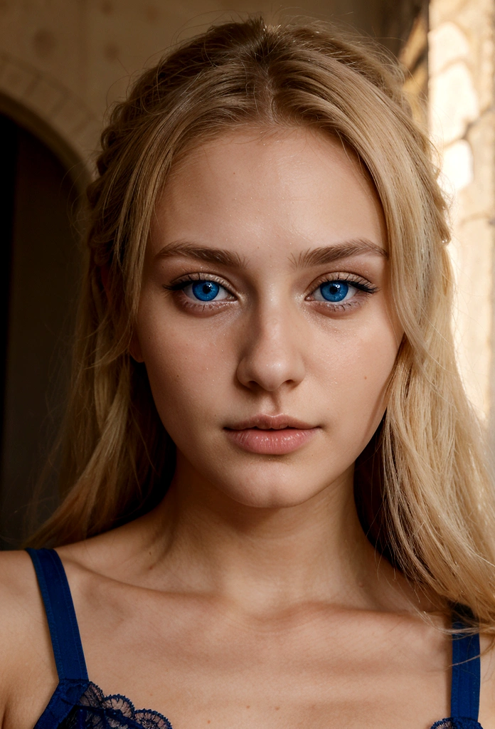 25 Year Old Woman, Italian , blonde with blue eyes