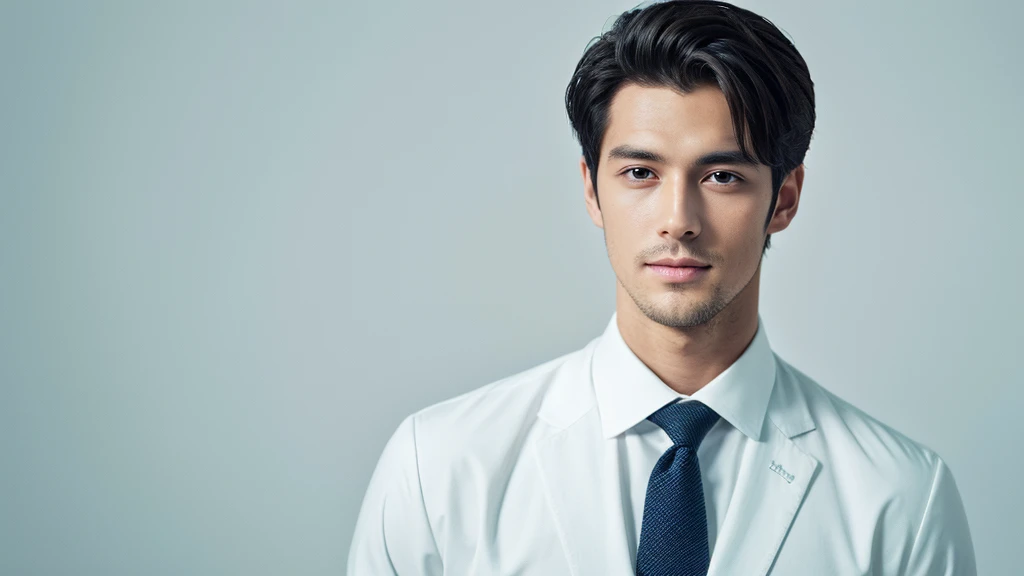 a handsome man, white background