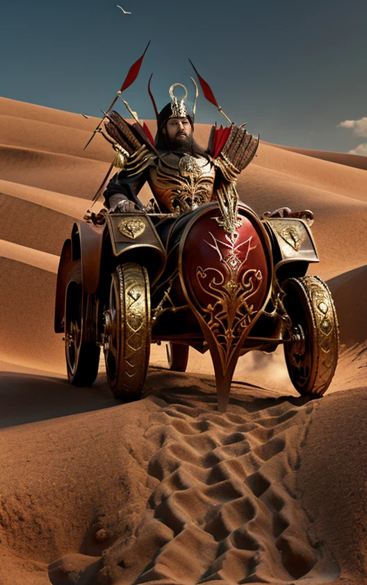 Chariot traces carved in sand
Once more, pain, will expand my land
Each arrow thrown
Strengthen my throne
Bounds to my realm, the sword shall set
My blade was the one that you've last met
With red-stained hands,
The victor stands
From wisdom to hate
From wisdom to hate
Intrude my peace...war I'll proclaim
Your empty skull will be my gain
I will with greed
Watch yourself bleed
With envious eyes, on me you've sinned
Each place I pass are left to ruins
On your decline
My reign will shine
From wisdom to hate
From wisdom to hate
I am the one which none defies
Warfare and I are unified
Wisdom collapse
Hatred soon will rise
Chariot traces carved in sand
Once more, pain, will expand my land
Each arrow thrown
Strengthen my throne
Bounds to my realm, the sword shall set
My blade was the one that you've last met
With red-stained hands,
The victor stands
I am the one which none defies
Warfare and I are unified
dark colours, masterpiece, highly detailed, 4k resolution,  3d modelling, digital art, abstract art