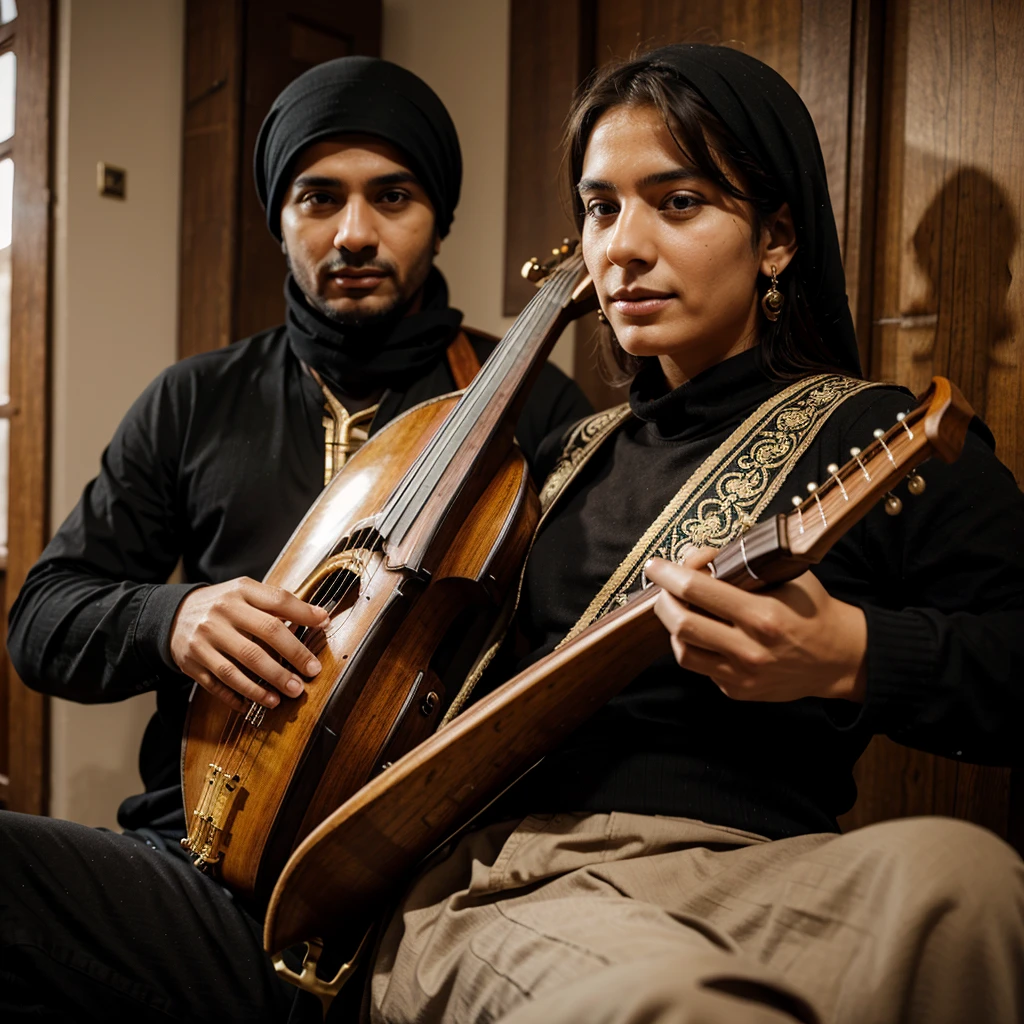 A real, realistic oud player without mistakes