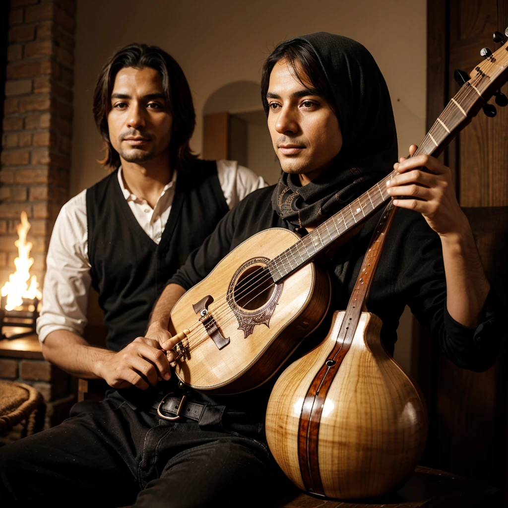 A real, realistic oud player without mistakes 