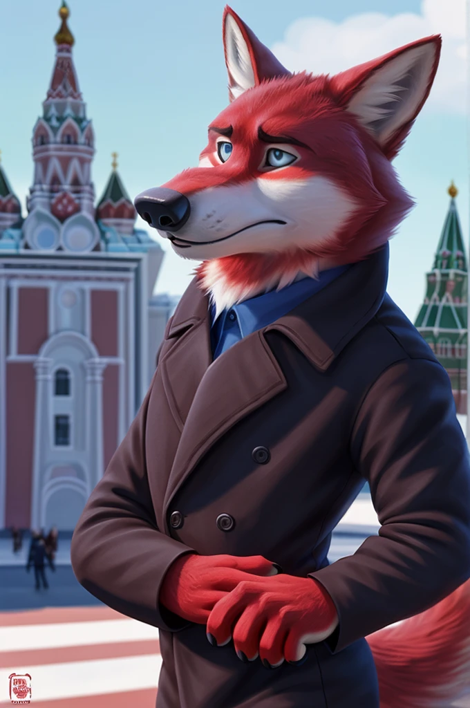 Ivan Wolfbach (Moscow),high,Beautiful,slim,24 years,wolf, red fur,high Beautiful wolf, 24 years,(red body:1.3),beautiful blue eyes,Moscow россия, dressed,pilot's jacket,китель blazer командира воздушного судна,pilot uniform, stripe, cap, blazer, shirt, tie, trousers,canine, wolf, detailed fur, male, antro, paw pads, finger claws, at viewer, 5 fingers, paws, 5 fingers,morning,digital photography, soft focus,a good mood,photorealism, realistic, photorealistic,digital style,from close walks around the city, Very close to the camera, digital photography, open mouth laughter, китель blazer, aircraft commander,
masterpiece, Best quality, ultra realistic, 8 k)