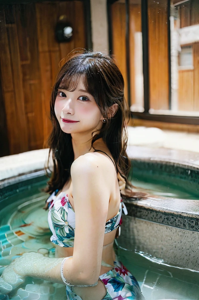 50th Generation、Office Lady、long hair、Micro Bikini、bath、bathtub、Swimwear、bathing