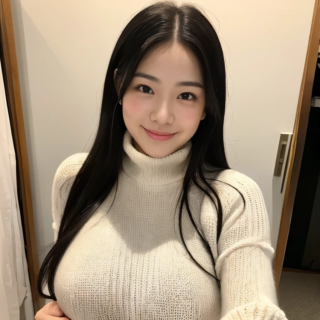 女の子1 person, alone, Highest quality, 8K, Japanese women photos, , kindergartenてストレートなBlack Hair,, ((plump)), ((Big Breasts)),turtleneckknit,Close Relationship,, The best smile,Grow eyes,  Shining happiness, Caring personality, Sweet feminine aura, Calm but firm attitude, I have a few freckles on my cheeks, A spirit of warmth and joy, Discreet and perfect for class,Eyes shining with devotion, a humble and dedicated kindergarten teacher, 1 Breasts,Big Breasts,Close Relationship,one piece,Black HairのストレートLong Hair,Long Hair,Black Hair,17 years old,valley,It's heartbreakie,Cute pose,Purikura,Purikura,Finger Heart,The whole body was photographed,The whole body was reflected,Leather shoes,Izakaya,超Big Breasts,Big Breasts,Big Breasts,大きなvalley,valley,valley,胸のvalley,It's heartbreaking.,I can see your chest,Emphasized breasts,Big Breasts,Big Breasts,turtleneck,knit,sweater