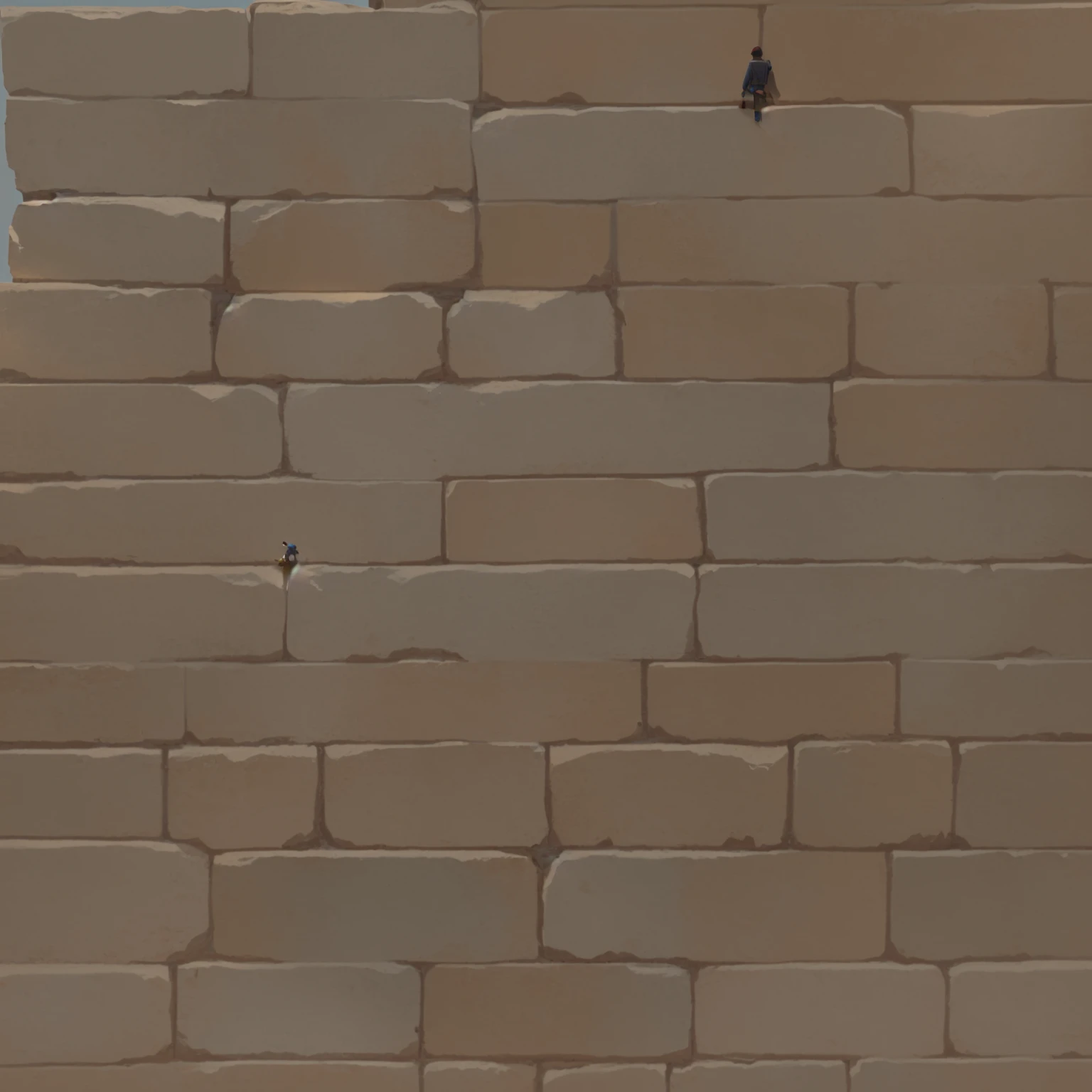 there is a man standing on a wall with a kite, stone bricks, bricks, wall ], stone wall, brick, stone brick walls, brick wall, stone brick, flat texture, background art, brick wall background, background artwork, brick wall texture, wall structure, background image, game texture, dungeon background, brick walls, stone walls, 2d texture