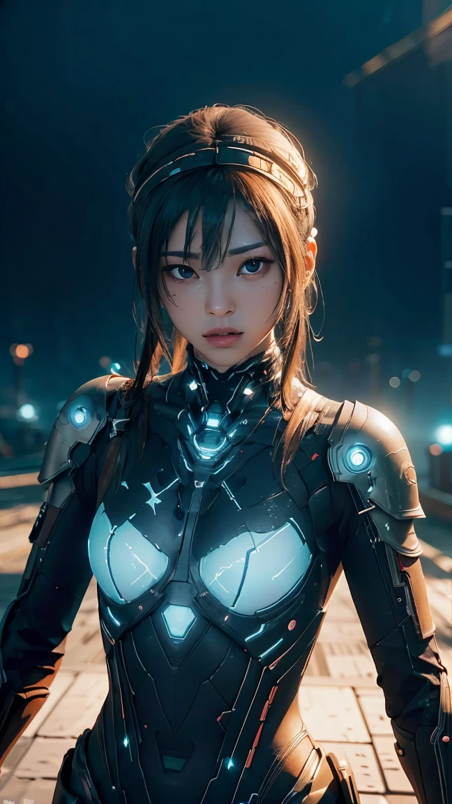 ((Best quality)), ((masterpiece)), (detailed:1.4), 3D, a beautiful cyberpunk female figure with VAIL or HIJAB, (full-coverage electronic leather suit), light particles, pure energy chaos anti-technology, HDR (high dynamic range), ray tracing, NVIDIA RTX, Super-Resolution, Unreal 5, Subsurface scattering,PBR Texturing,Post-processing,Anisotropic Filtering,Depth-of-field,Maximum clarity and sharpness,Multi-layered textures,Albedo and Specular maps,Surface shading, Accurate simulation of light-material interactions, perfect proportions, Octane Render, two-tone lighting, large aperture, low ISO, white balance, rule of thirds, 8K RAW, background in Prambanan Temple Indonesia