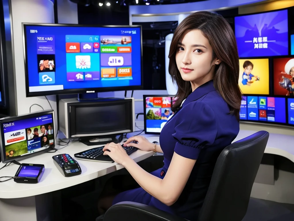 Television news programs, Female news anchor,