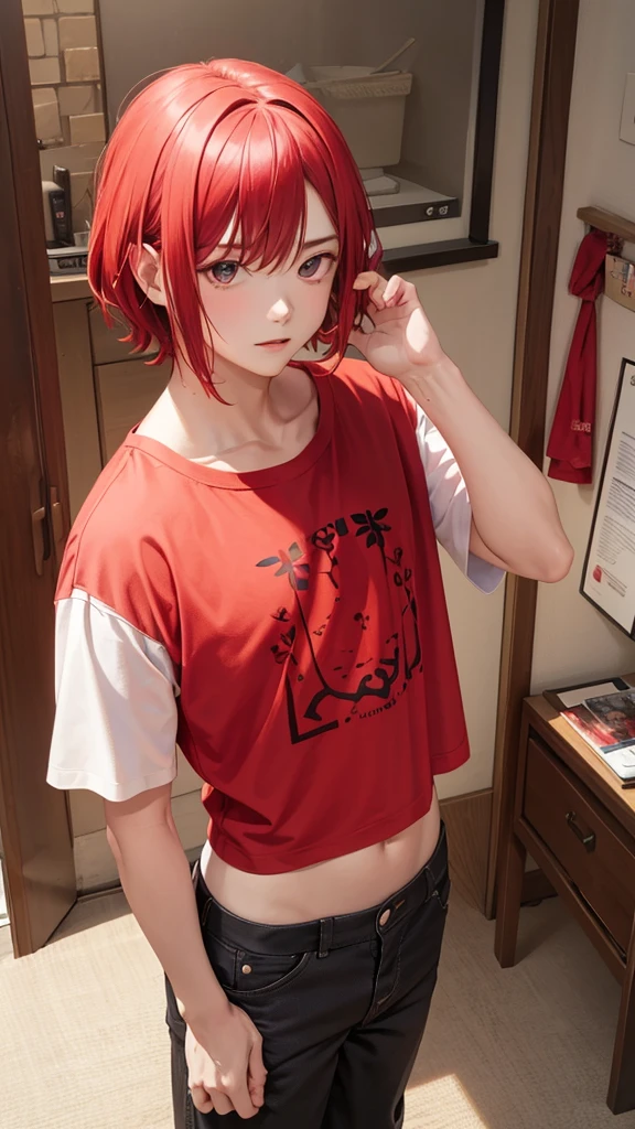 red living thing, Wear a shirt with the word Anogen.