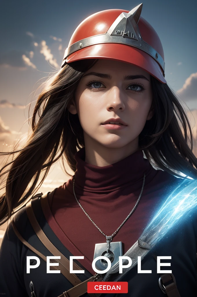 create an image of a hero, called PEOPLE, where your original name, It's Gabriel, whose appearance, does not wear a cape or mask, your super power, is having all the virtues to change the world so that it is better, so he has 4 badges, they are a star, a diamond, A heart, and a sun.