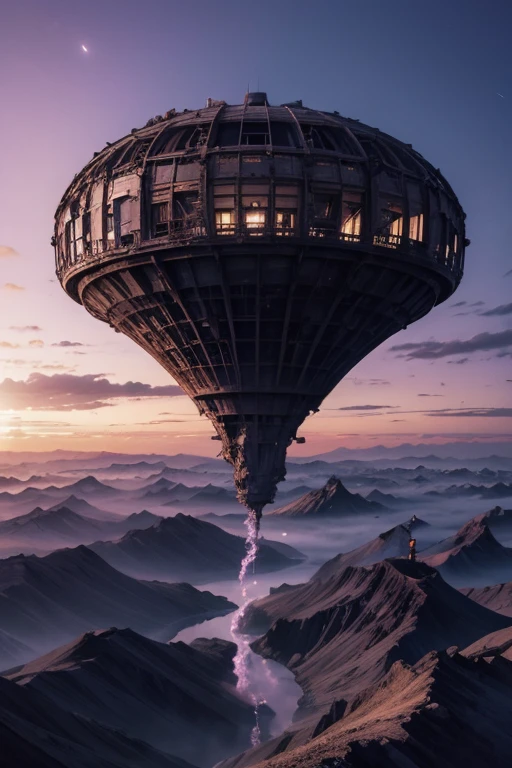 Highest quality、Desolate Earth、wreckage、Purple Sky、Surrealism