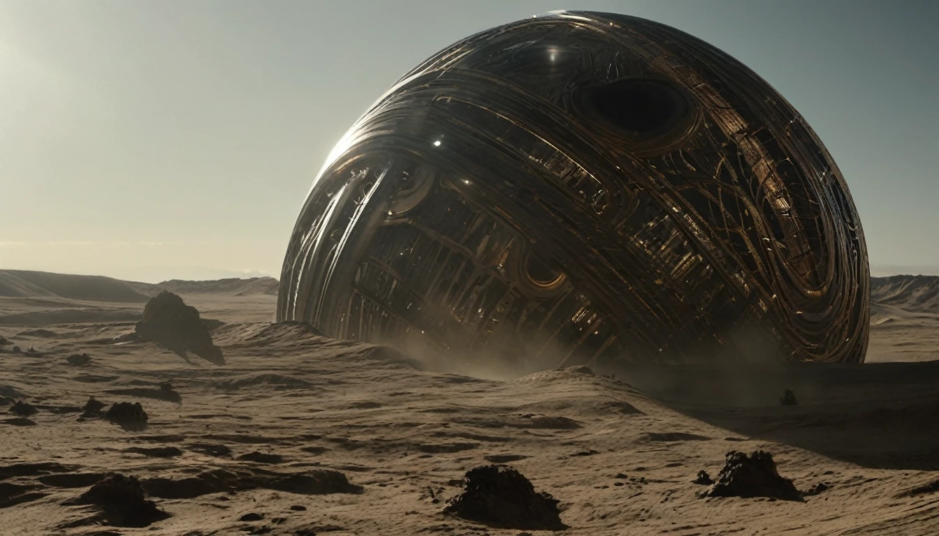 H. R. gieger planet, intricate gieger detail, movie still, nasa footage, planet with gieger detail, ridley scott film, film footage, planet with unusual surface, xenomorph