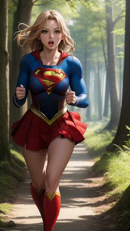 ((she is running in the forest)), (((Supergirl's detailed uniform.))), (She wears stilettos) ((Your blouse is in tatters, Your mesh is in tatters, his uniform is in tatters, your costume is in tatters, your clothes are in tatters)), ((SUPERHEROINE SUPERGIRL FLEEING AFRAID)), ((tramp, Prostitute, Bitch)) He is sweating all over his body. She is screaming in terror, she is terrified, she is crying a lot. ((She has black hair, She has long hair)), ((She wears a mesh garter belt.)), ((Wearing a thick metal collar around his neck. )) She screams and begs for mercy, I do not cry.. Wearing a thick metal collar around his neck. with a chain. Wear a lot of makeup on your face. (Your clothes are immoral, Your clothes are indecent). Shibari, arms behind the back:1.4), (hands on the back), (first work, Best Quality) 1.5, 1 girl, Alone, (sexy, Pretty Woman, Perfect face, Perfect eyes) whole body, (Shibari, arms behind the back:1.4), (hands on the back), ((by rubio)). ((high definition face)).