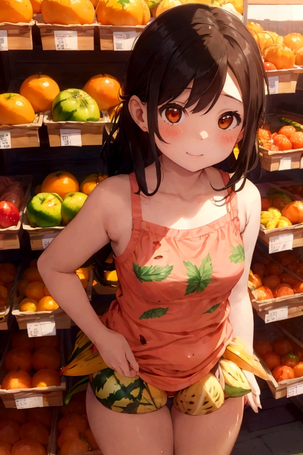 watermelon、mandarin orange、banana、strawberry、pineapple、melon、Grapes、muscat、Girl in underwear、tomato、Mitarashi dumpling、Tricolor dumplings、Kibi dumpling、Sakuramochi