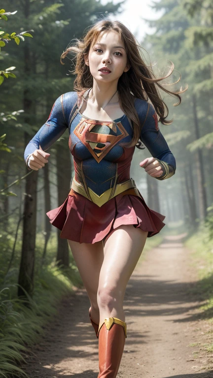 ((she is running in the forest)), (((Supergirl's detailed uniform.))), (She wears stilettos) ((Your blouse is in tatters, Your mesh is in tatters, his uniform is in tatters, your costume is in tatters, your clothes are in tatters)), ((SUPERHEROINE SUPERGIRL FLEEING AFRAID)), ((tramp, Prostitute, Bitch)) He is sweating all over his body. She is screaming in terror, she is terrified, she is crying a lot. ((She has black hair, She has long hair)), ((She wears a mesh garter belt.)), ((Wearing a thick metal collar around his neck. )) She screams and begs for mercy, I do not cry.. Wearing a thick metal collar around his neck. with a chain. Wear a lot of makeup on your face. (Your clothes are immoral, Your clothes are indecent). Shibari, arms behind the back:1.4), (hands on the back), (first work, Best Quality) 1.5, 1 girl, Alone, (sexy, Pretty Woman, Perfect face, Perfect eyes) whole body, (Shibari, arms behind the back:1.4), (hands on the back), ((by rubio)). ((high definition face)).
