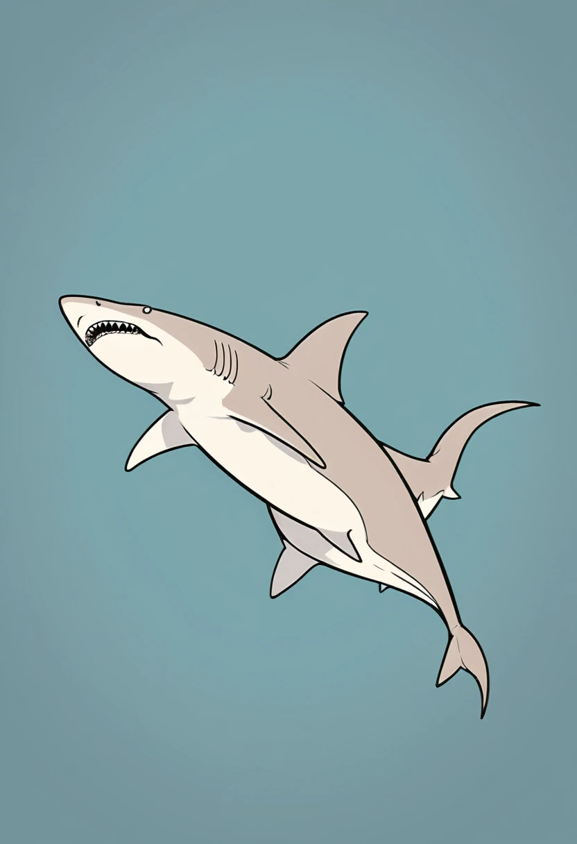 Hammerhead Shark Vector Art, Flattening, smooth line art, Minimalism, graphic design aesthetics, flat illustration, (masterpiece, best quality, perfect composition, very aesthetic, absurdres, ultra-detailed, intricate details, Professional, official art, Representative work:1.3)