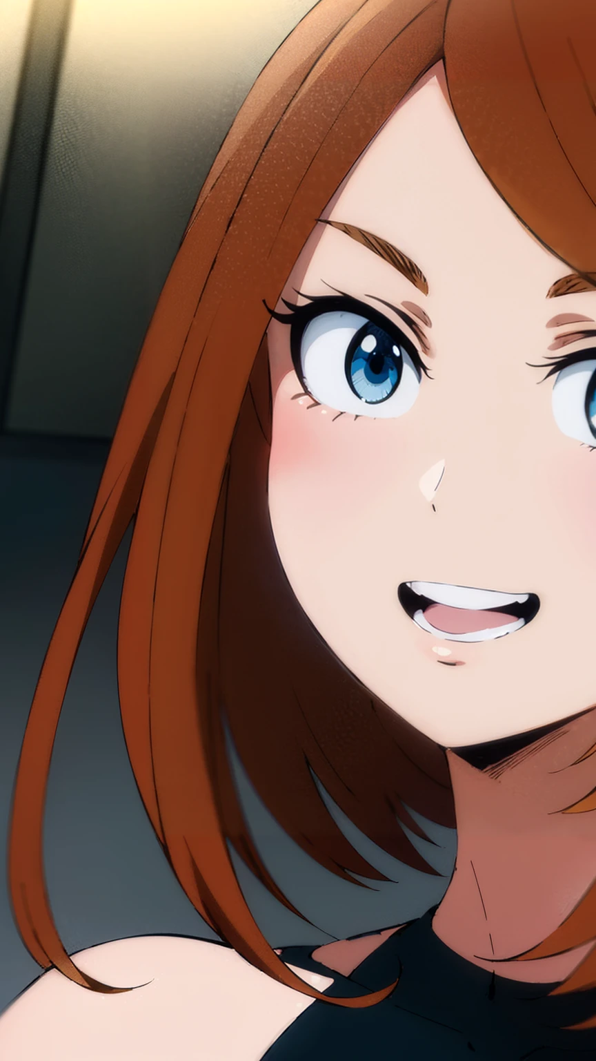 NSFW:1.2, ochaco_uraraka, 1girl, solo, blush_stickers, pinklingerie, open_mouth, looking_at_viewer, smile, :d, teeth, without shirt, neckless, blush, standing, indoors, office, full_body, high_heels, detailed face, beautiful detailed eyes, beautiful detailed lips, extremely detailed eyes and face, long eyelashes, realistic, photorealistic, photo-realistic:1.37, best quality,4k,8k,highres, studio lighting, sharp focus, extreme detail description, professional, vivid colors, bokeh
