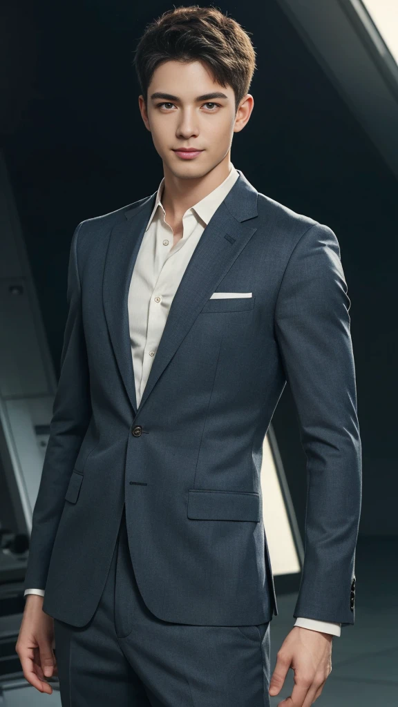 (RAW photo :1.2), (verisimilitude :1.4), (pure background), professional suit male, posing smiling at the screen, very detailed eyes and face, Super detailed, High resolution, Very detailed, best quality, masterpiece, 8k, amazing, fine detail, soft lighting