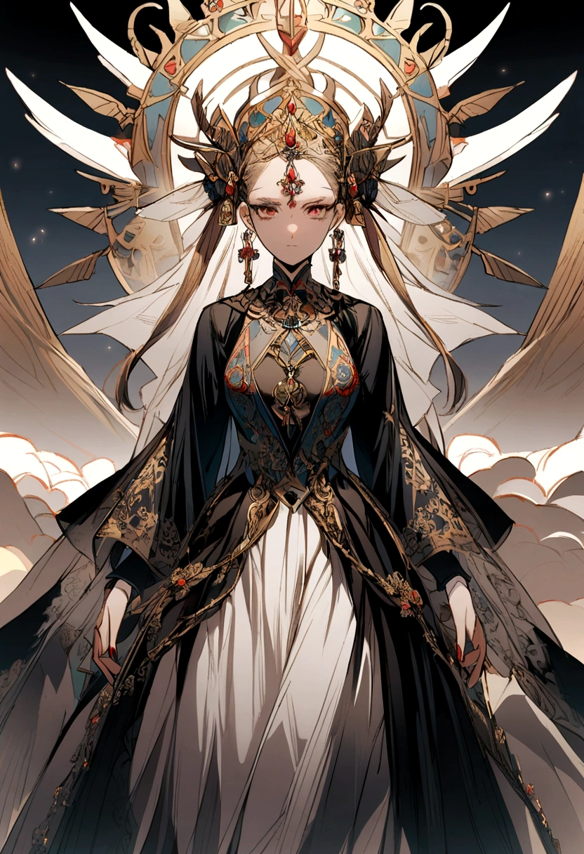 Seat of power,Queen,The most beautiful woman in the world,Queen'Clothes,Long slit skirt,White long tube,masterpiece