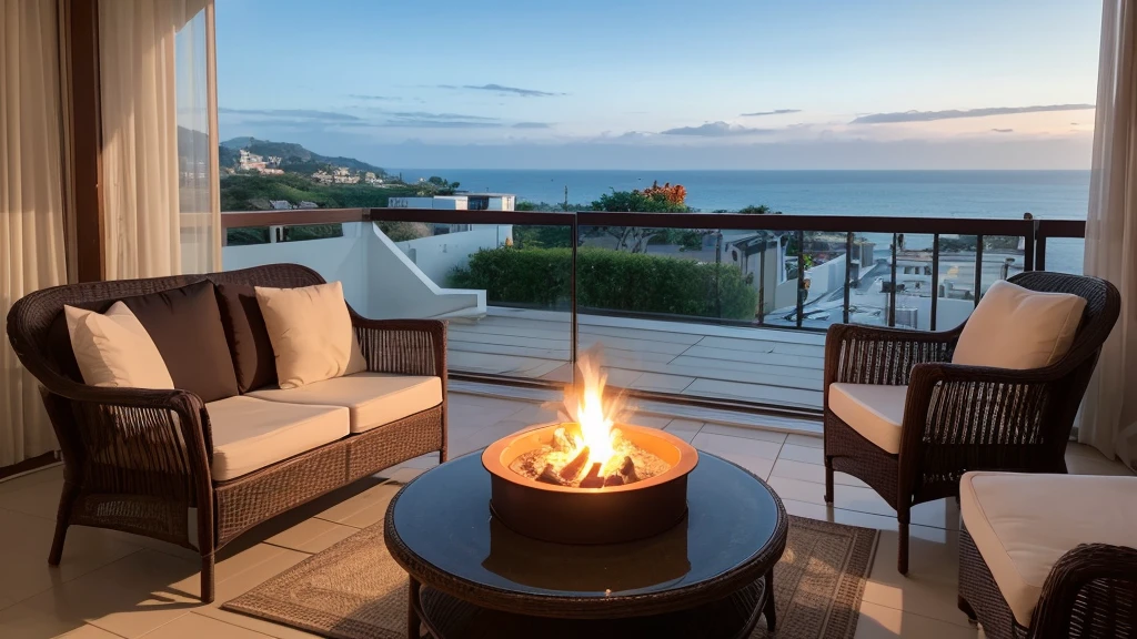 Highest quality,perfection3D ,High resolution,You can see the ocean,Cafe Terrace,Drink a hot cup of coffee,Stylish fireplace,Sleeping cat,Comfortable sofa for sitting comfortably,Natural scenery,flower々,Terrace view,landscape with cats,aroma Candle,lanthanum,