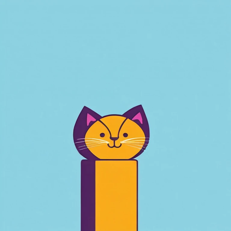 art, logo, cat pole