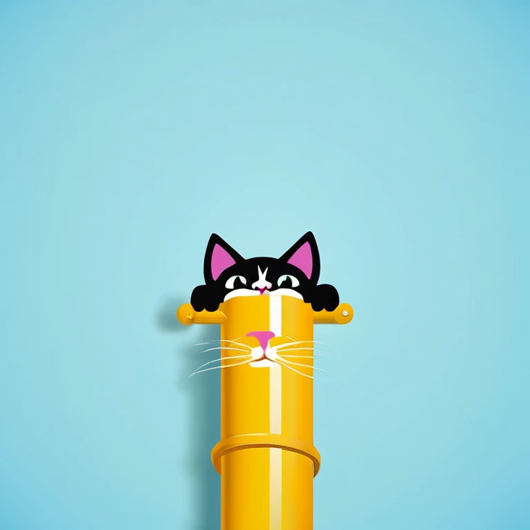 art, logo, cat pole