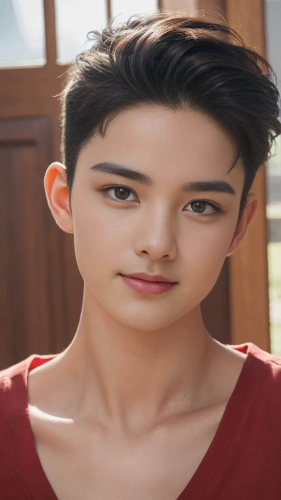 (RAW photo :1.2), (verisimilitude :1.4), (pure background), casual male, posing with a smile at the screen, very detailed eyes and face, Super detailed, High resolution, very detailed, best quality, masterpiece, 8k, amazing, fine detail, soft lighting