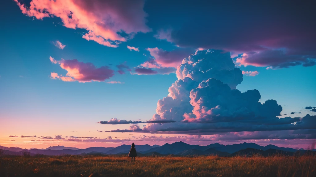 Anime - Beautiful sky retro 80s style , 4K Wallpaper