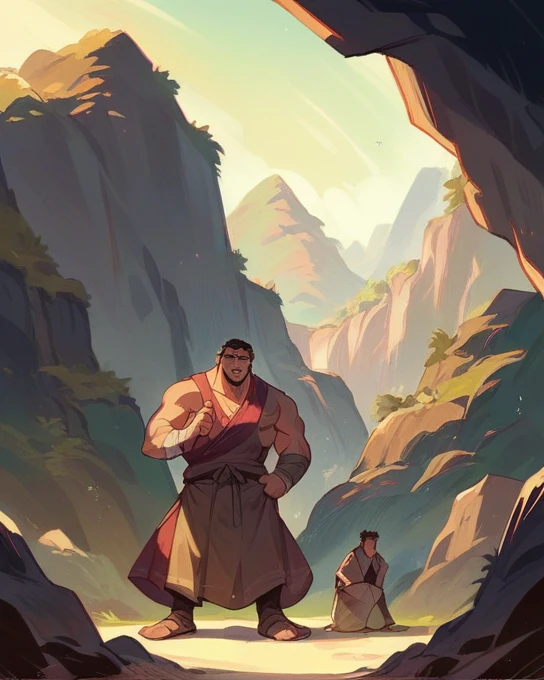 A kings who went on hunting surprisingly saw a group of Buddhist monks on a rock and worshipped them on his knees.