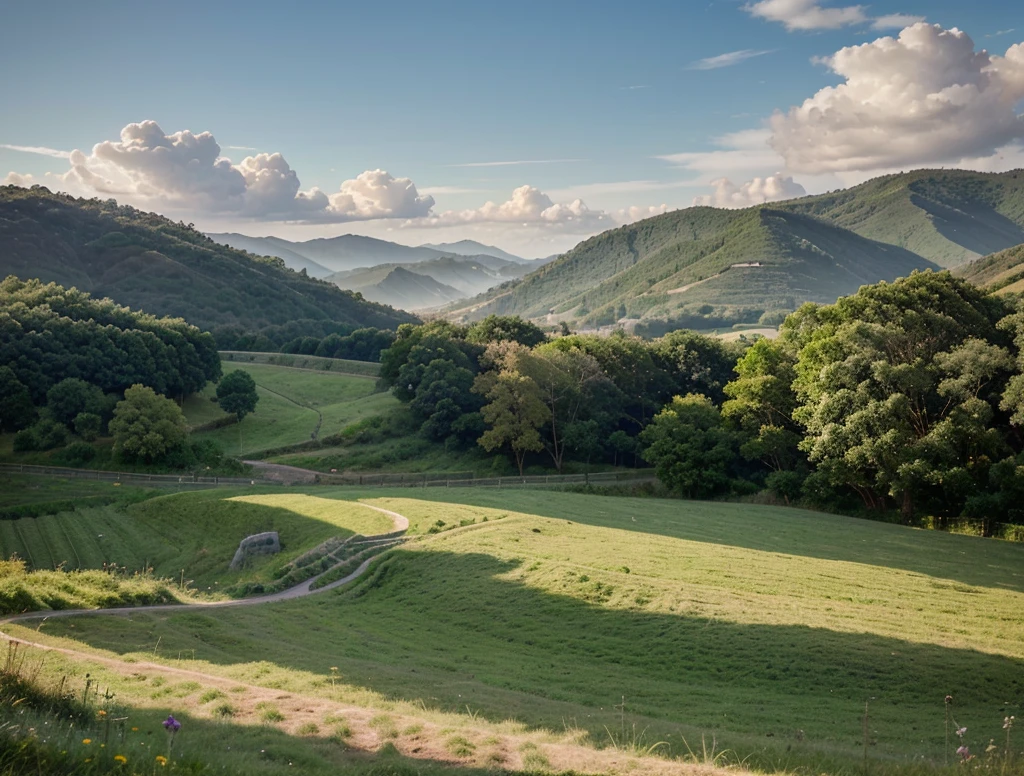 Imagine a vast and fertile field under a clear blue sky. In the background, hills covered with lush greenery extend into the distance. The sun is rising, casting a golden glow over various types of cryptocurrencies like Bitcoin, Ethereum, and other altcoins growing abundantly on the field. Alongside the field, there's a winding pathway that crosses through it, symbolizing different opportunities to explore. At the end of the pathway stands a figure of a "CoinSeeker," gazing forward with determination, ready to explore and discover new opportunities in the dynamic and exciting world of crypto.