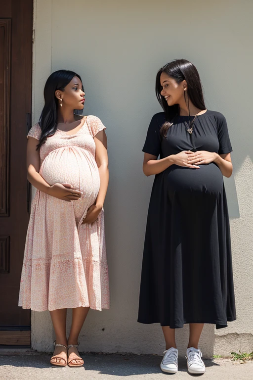 Pregnant women、Negroid、Maternity Dresses