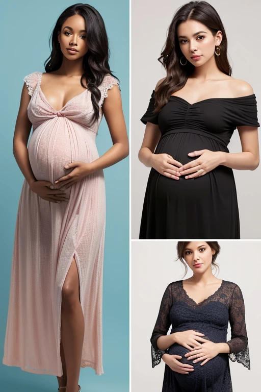 Pregnant women、Negroid、Maternity Dresses