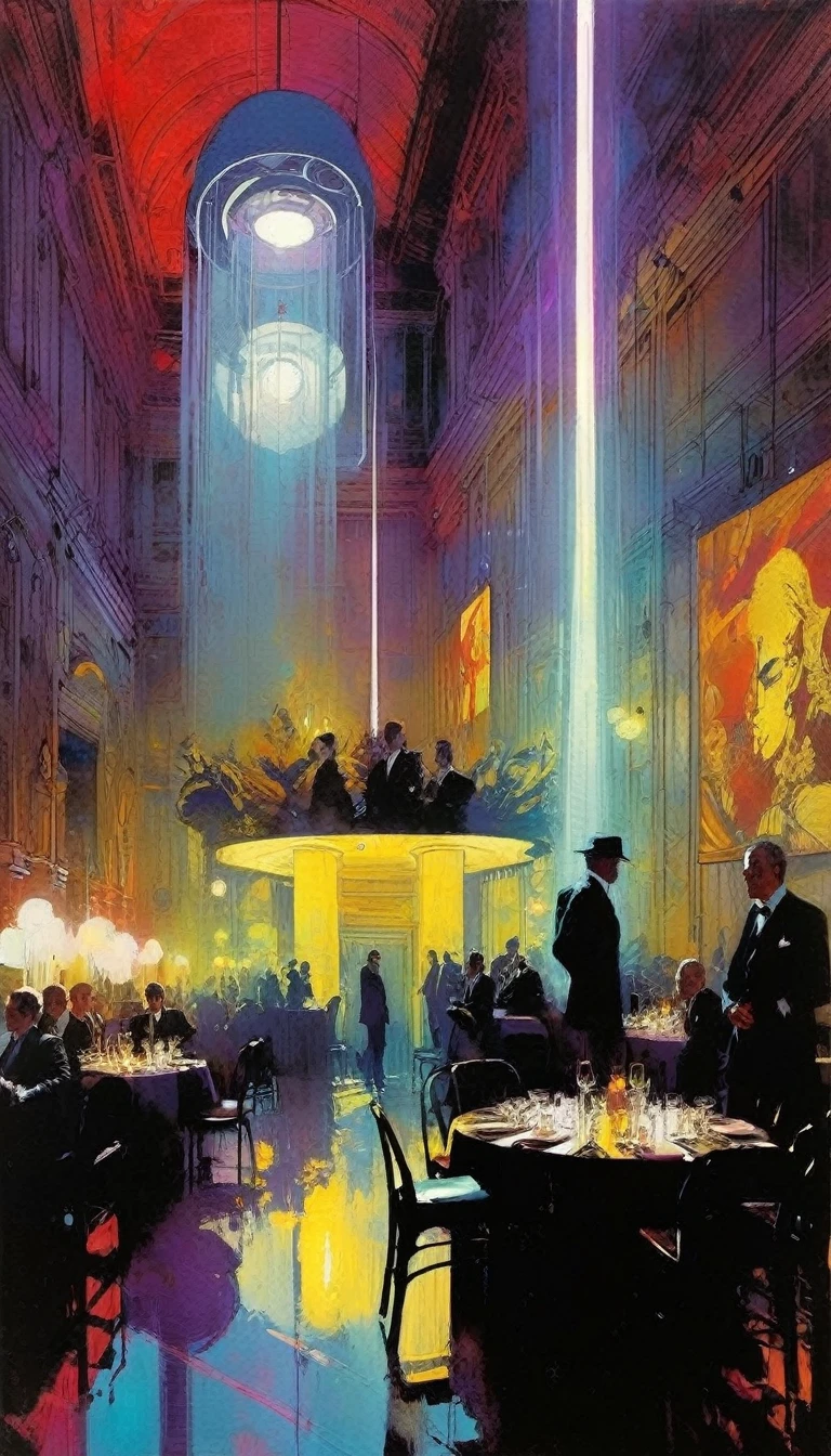 the club (art inspired in Bill Sienkiewicz). oil painting)