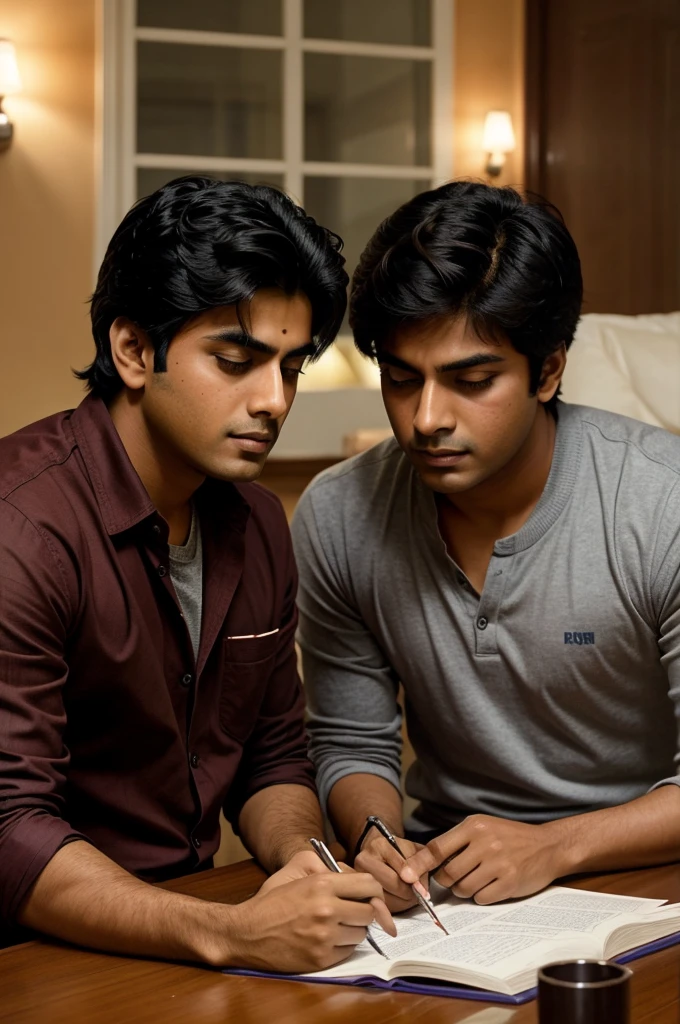 The film opens with a shot of Gaurav and Aman studying together, showing their starkly different personalities. Gaurav focused and determined, while Aman seems distracted and disinterested.]

 