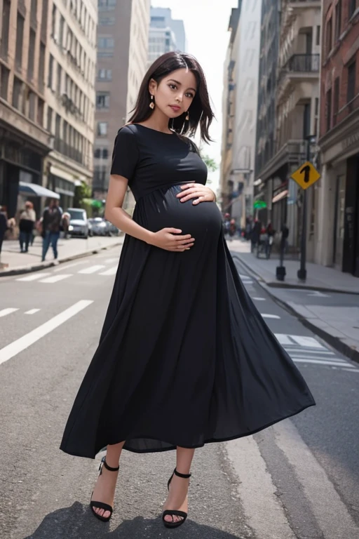 Pregnant women、Negroid、Maternity Dresses