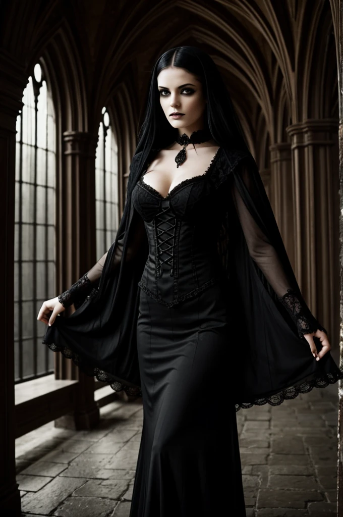 Gothic mysterious woman