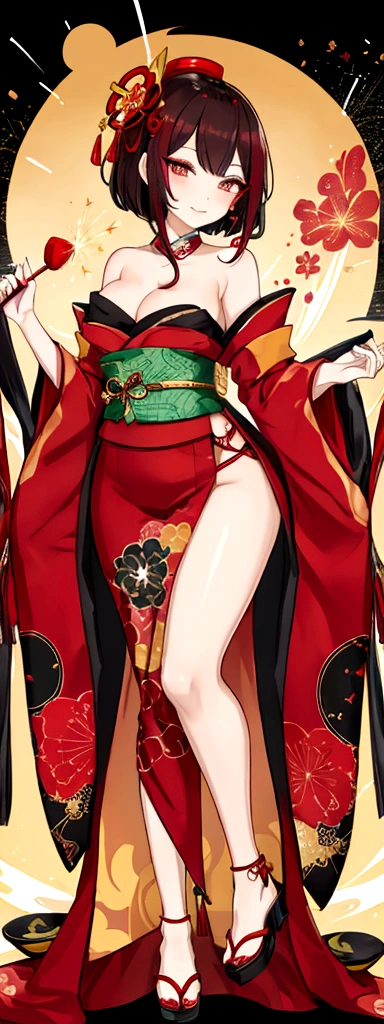 Oiran,whole body,Sparkler,sexy,Makeup thick