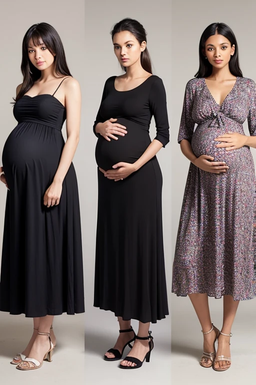 Pregnant women、Negroid、Maternity Dresses