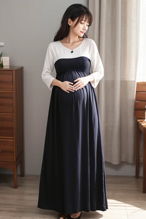 Pregnant women、Negroid、Maternity Dresses、One person