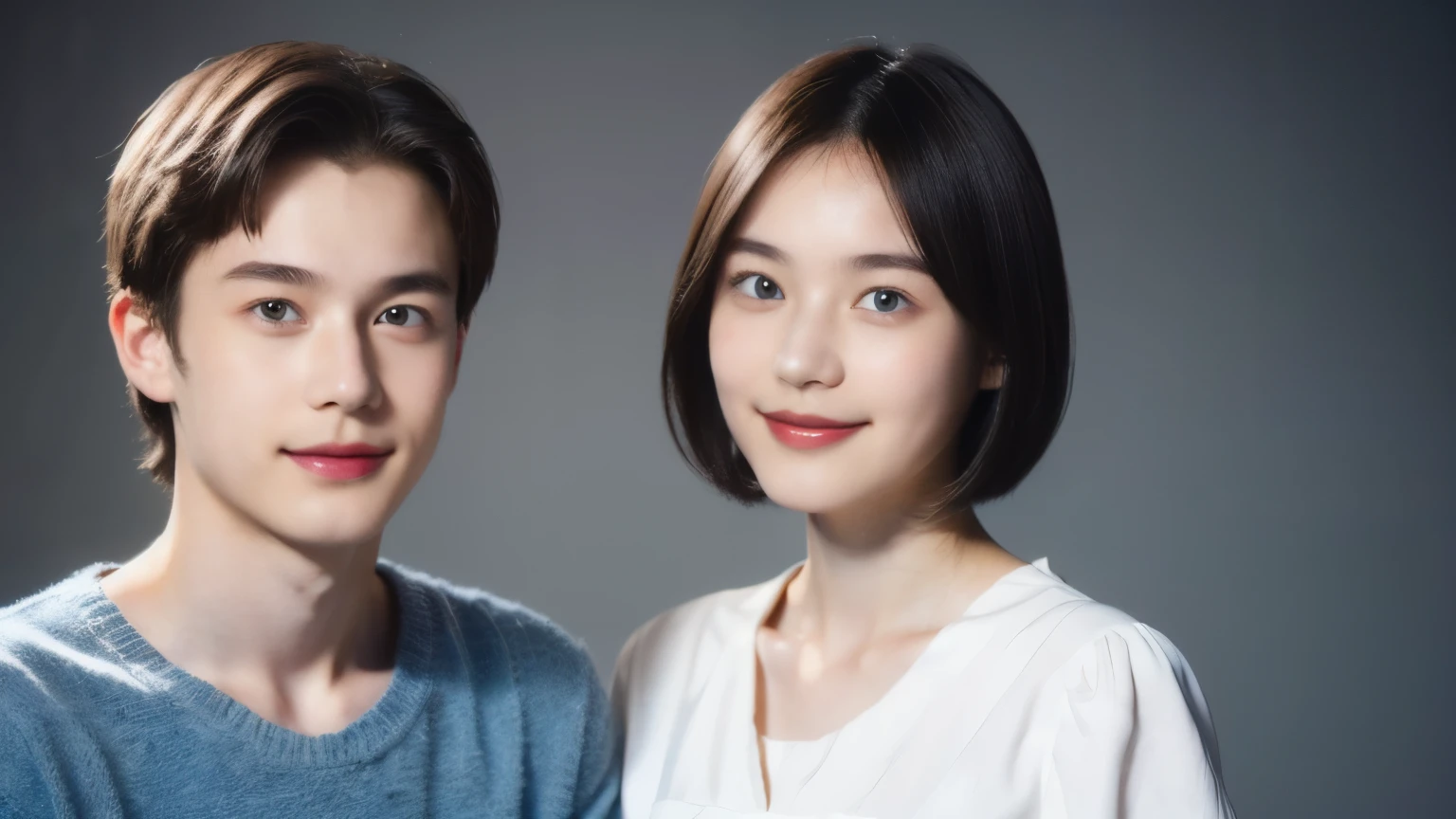 247 (An 18-year-old female and an 18-year-old male), (short hair),kind, lipstick, Finnish folk songs, smile