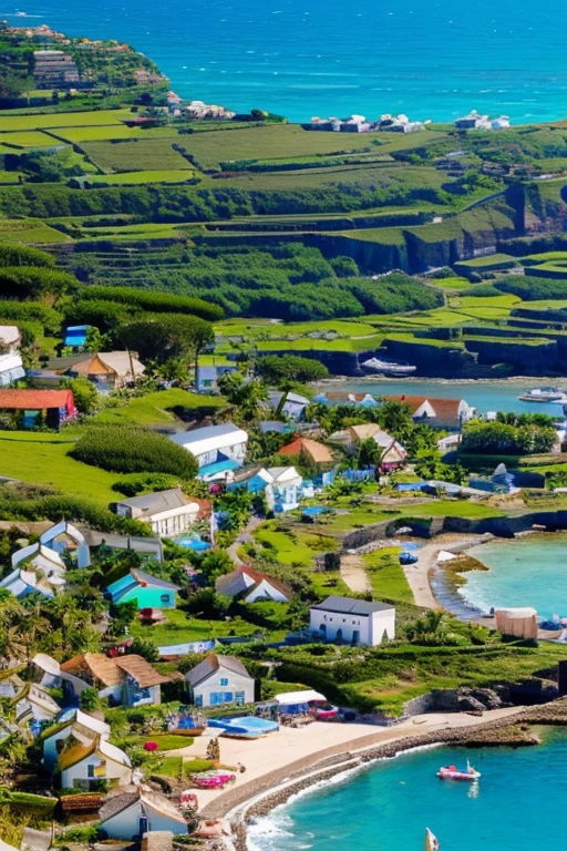 quaint and picturesque seaside village nestled along the pristine coast