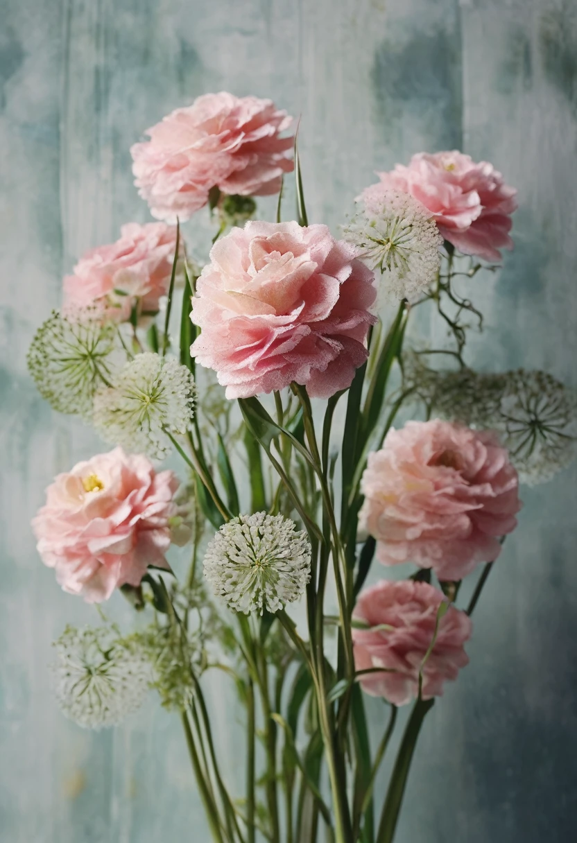 - the central flower of the bouquet should occupy the highest position;
- flower stems are installed so that they do not intersect, but adjoin arcs to each other;
- plants are used with long stems, which are trimmed at the end.
A bouquet using the parallel technique can be collected in an oasis (the so-called floral sponge, which perfectly absorbs water and remains wet for a long time). high contrast, center focus, edge blur