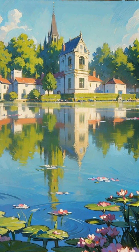 In Claude Monet style, Impressionism,