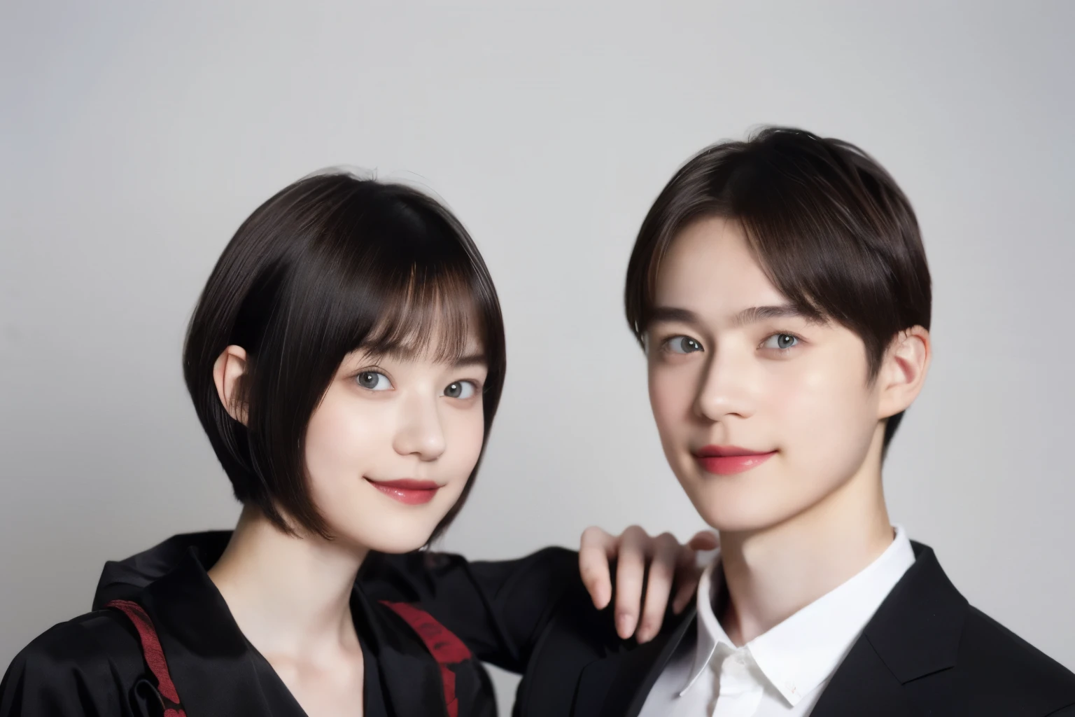247 (An 18-year-old female and an 18-year-old male), (short hair),kind, lipstick, Finnish folk songs, smile