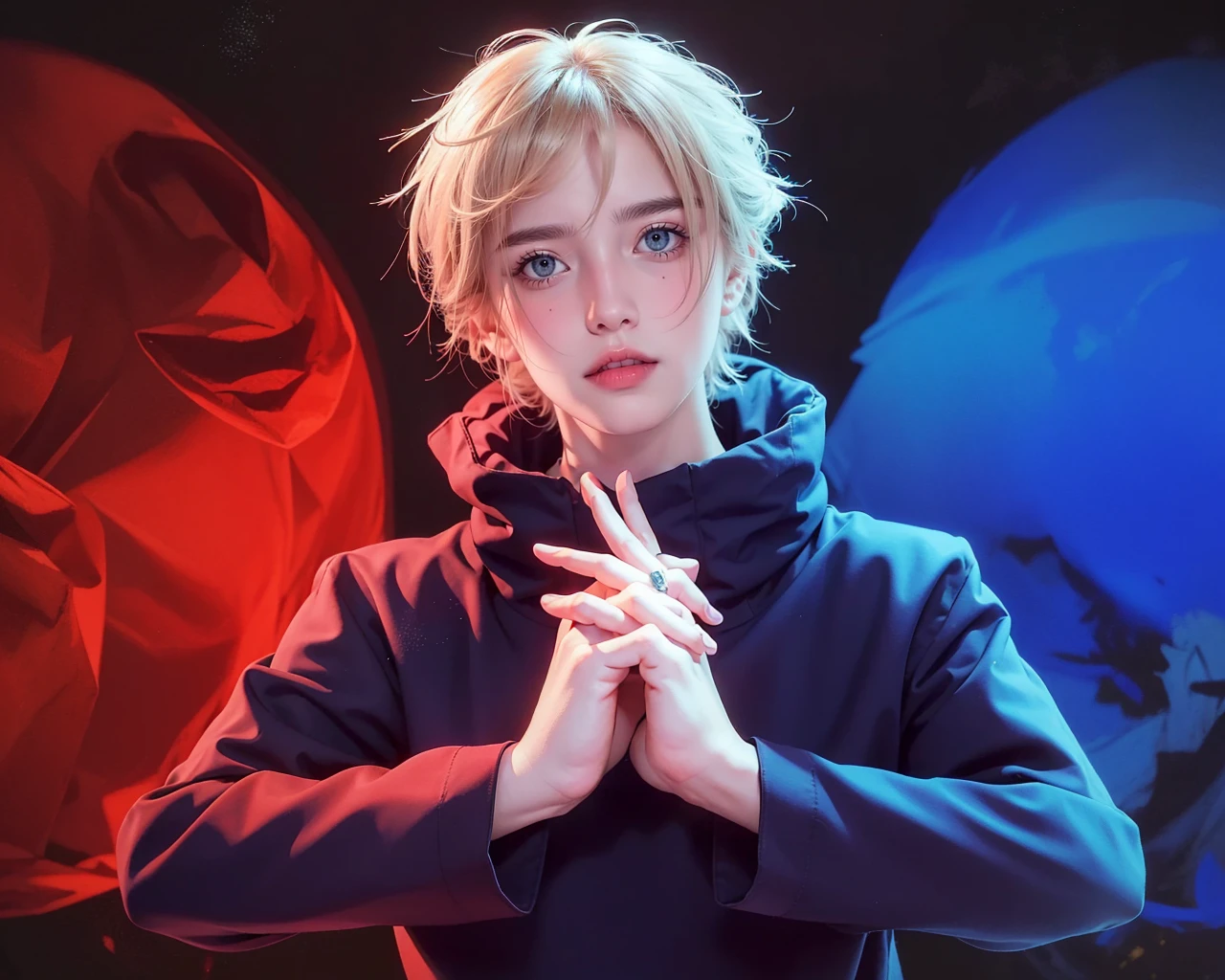 Best quality, masterpiece, ultra high res, (photorealistic:1.5), raw photo, 1girl, offshoulder, in the dark, deep shadow, low key, cold light, sexy look, short hair