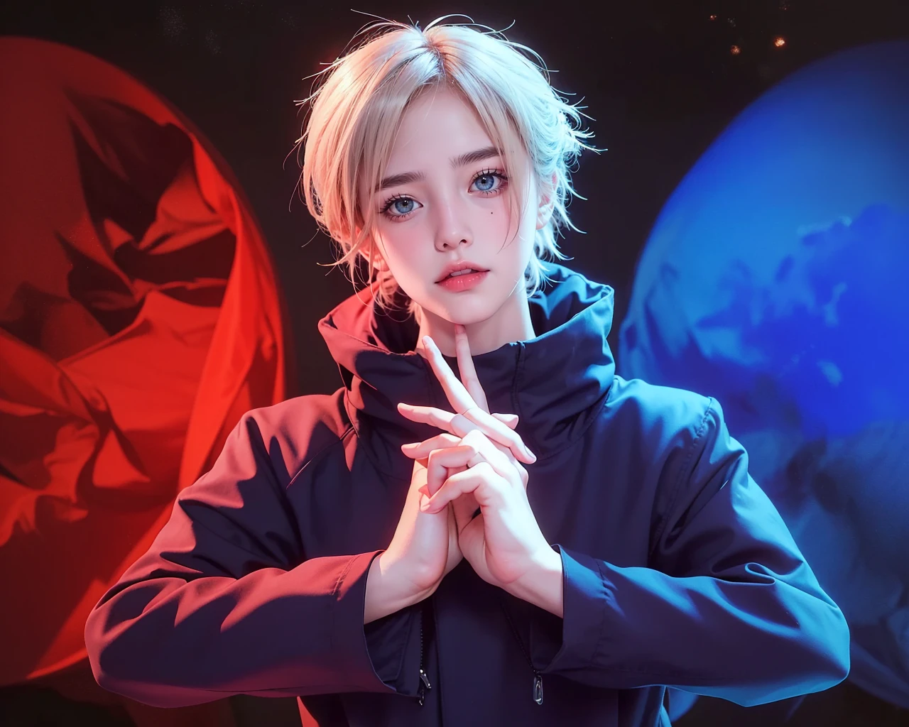 Best quality, masterpiece, ultra high res, (photorealistic:1.5), raw photo, 1girl, offshoulder, in the dark, deep shadow, low key, cold light, sexy look, short hair