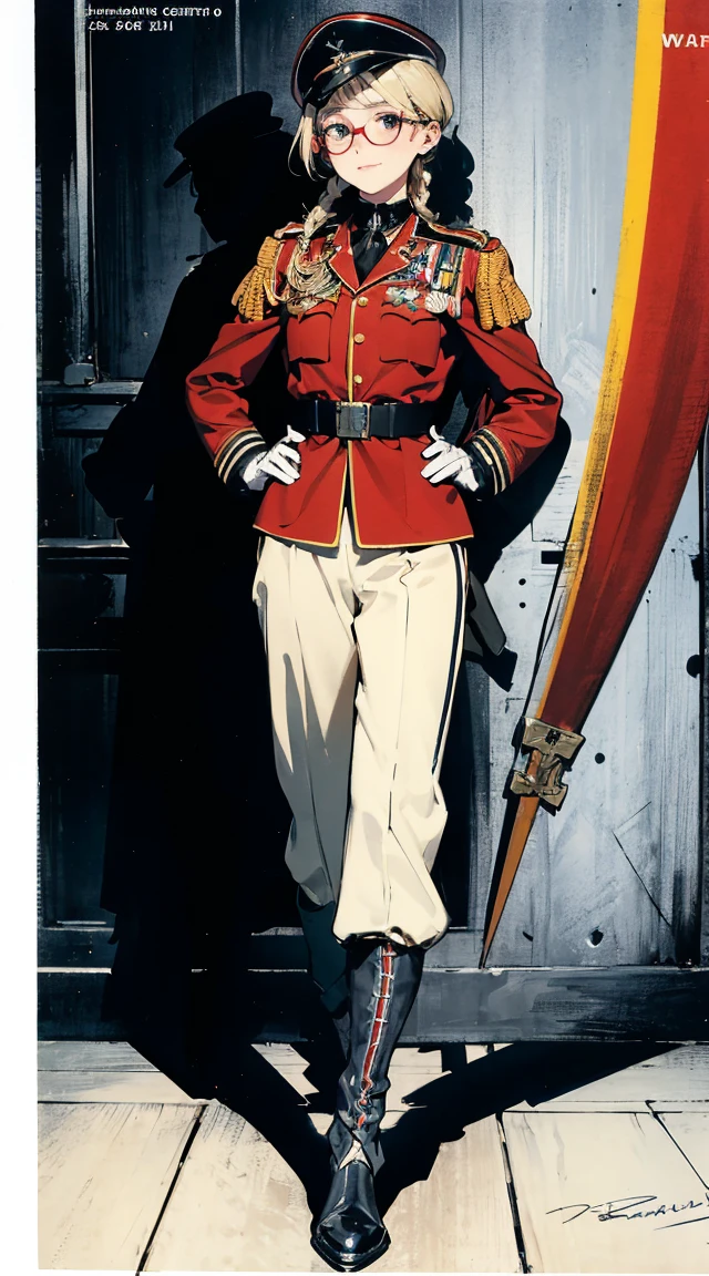 perfect proportions, anatomically correct, (head to toe: 2.0), (full body image: 2.0), solo, (Casshern: 1.6), extremely stylized, deviant art, masterpiece, highly detailed, detailed eyes, expressive detailed eyes, detailed pupils, futuristic, ((1950s scifi helmet)), ((pointy helmet)), Rubber Gloss, (flightsuit:1.4), big boots, entire body image, full body shot, nvin(((mulher))), (((melhor qualidade))), (((obra prima))), (((adulto))), laranja, A 30-year-old gladiator woman with an athletic body, (((sozinho))), (((1girl))) , Gladiadores do Brooklyn, quase nua no estilo selvagem urbano de Simon Bisley para a capa da revista Heavy Metal, cabelos pretos com ponytail, Minimum clothing, listras laranja e preto, armadura, cheio de pontas e rebites, tatuagem Yakuza, (((do joelho pra cima))), cabelo bob haircut preto felsa, blue eyes, blonde hair, single braid, black bra, black underwear, fishnet, elbow gloves, looking at viewer, seductive smile, embarrassed, blush, lying, on back, legs raised, on large bed, from_above, cinematic lighting, high quality, masterpiece, (extremely detailed CG unity 8k wallpaper), (masterpiece), (best quality), (ultra-detailed), (best illustration), (best shadow), (absurdres), (extremely detailed CG unity 8k wallpaper), BREAK girl, sweat, steam, medium breast, nsfw, shy, light smile modest, remote shooting, detailed beautiful delicate face, Detailed beautiful delicate eyes, perfect facial proportions, High definition skin, thin skin, best four inch aspect ratio. With a thumb, a masterpiece, highy detailed, Realistic, (German World War II general uniform reference : 1.8), the highest facial resolution, , mulher modestmente vestida, fully dressed, ( mic, blackquality hair, black bangs straight, super thin braids, bangs straight, Red glasses, dark green eye, science fiction, Fighter aircraft, standing On the landing of a Fighter aircraft, the agency, a deeply intelligent personality, A calm expression, a respectful face, a war, a Fighter aircraft