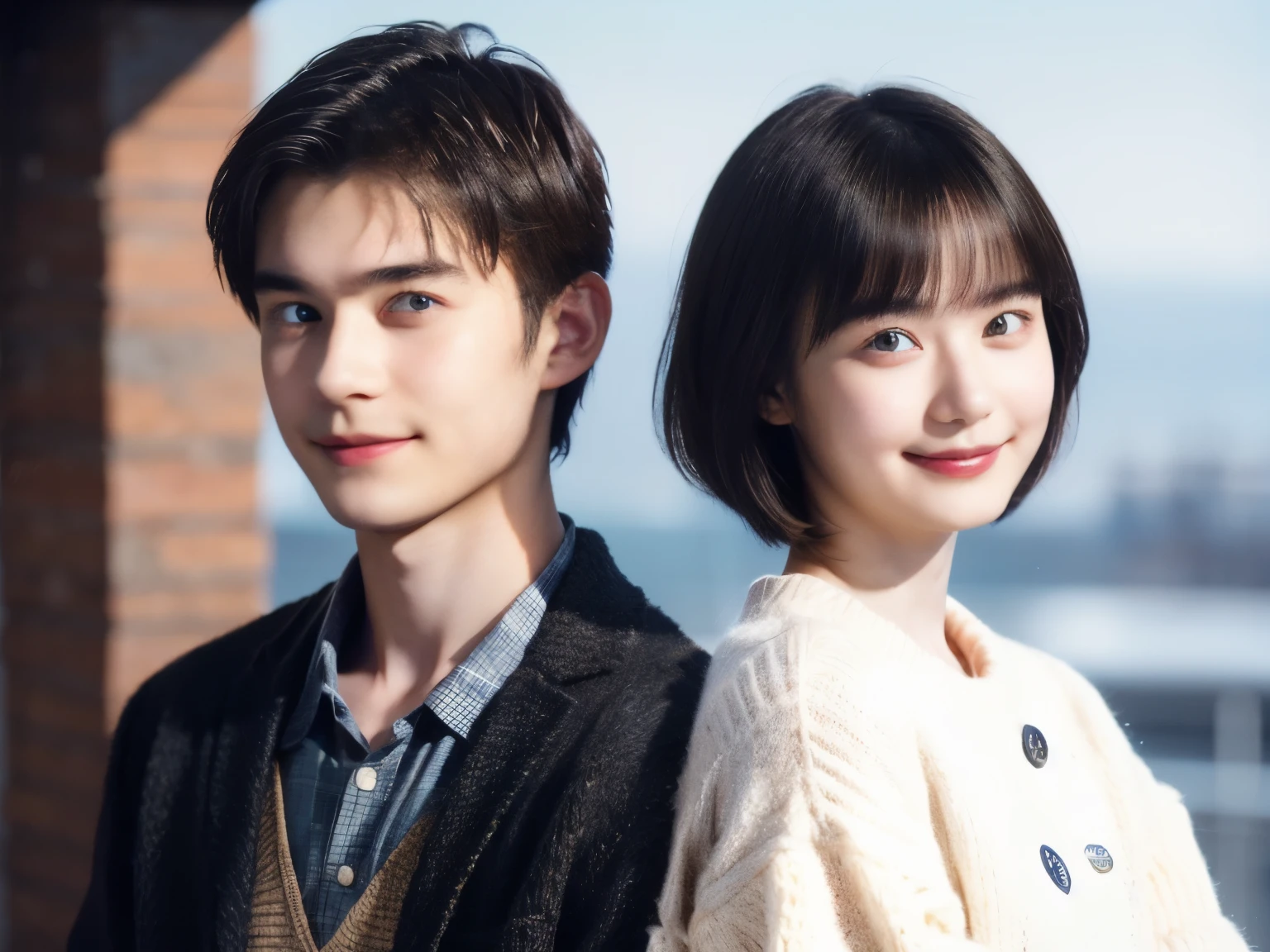 247 (An 18-year-old female and an 18-year-old male), (short hair),kind, lipstick, Finnish folk songs, smile