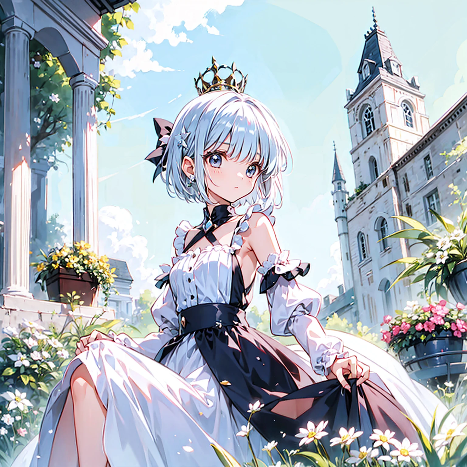 Silver Short hair Royale Princess