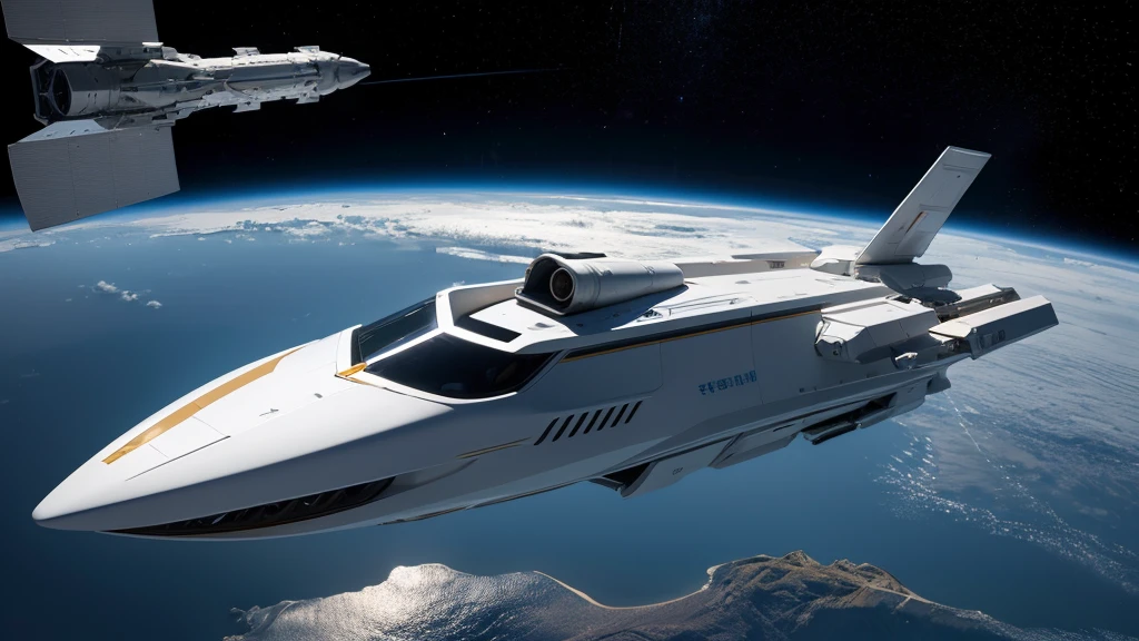 spacecraft白色塑料面板, spacecraft, Gorgeous spaceship, 停泊的spacecraft
